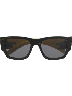 

Triangle-logo square-frame sunglasses, Prada Eyewear Triangle-logo square-frame sunglasses