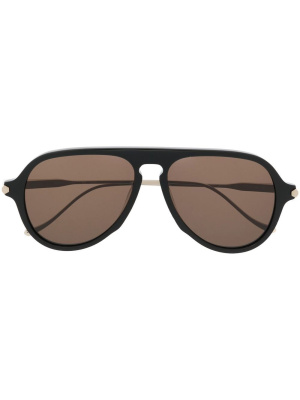 

Pilot-frame sunglasses, Brioni Pilot-frame sunglasses