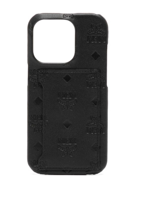 

IPhone 14 Pro monogram leather case, MCM IPhone 14 Pro monogram leather case