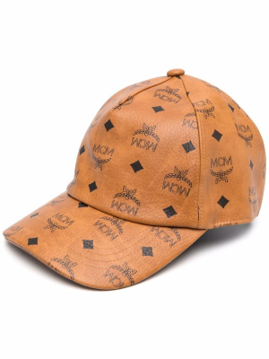 

Faux-leather logo-print cap, MCM Faux-leather logo-print cap