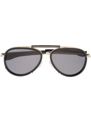 

Pilot-frame logo-debossed sunglasses, Dsquared2 Eyewear Pilot-frame logo-debossed sunglasses