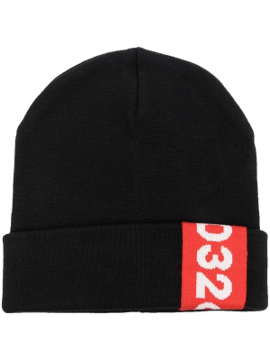 

Tape logo-jacquard beanie, 032c Tape logo-jacquard beanie