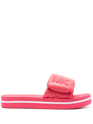 

Logo-embossed platform slides, Michael Michael Kors Logo-embossed platform slides