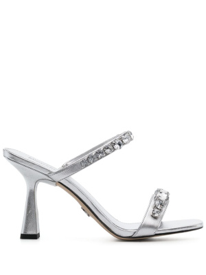 

101mm crystal-embellished leather sandals, Michael Michael Kors 101mm crystal-embellished leather sandals