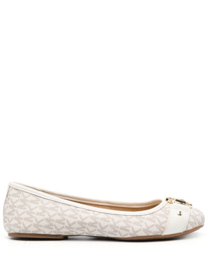 

Rory monogram-print leather ballerinas, Michael Michael Kors Rory monogram-print leather ballerinas