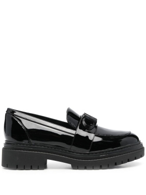

Patent-leather logo-plaque loafers, Michael Michael Kors Patent-leather logo-plaque loafers