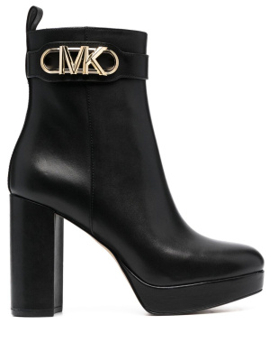 

Logo-plaque leather boots, Michael Michael Kors Logo-plaque leather boots