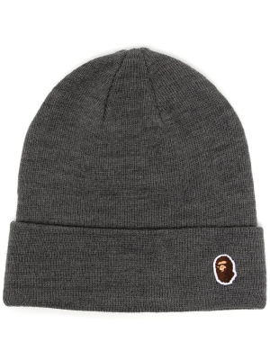 

Embroidered logo-patch beanie, A BATHING APE® Embroidered logo-patch beanie