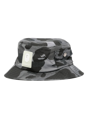 

Logo-patch ripstop bucket hat, A BATHING APE® Logo-patch ripstop bucket hat