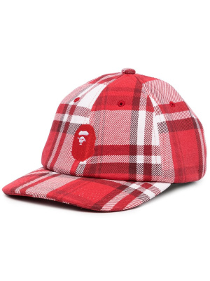 

Tartan check print cap, A BATHING APE® Tartan check print cap