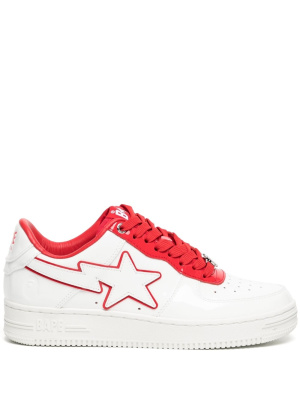 

Bape white & red patent leather sneakers, A BATHING APE® Bape white & red patent leather sneakers