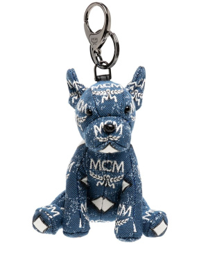 

M Pup denim keychain, MCM M Pup denim keychain