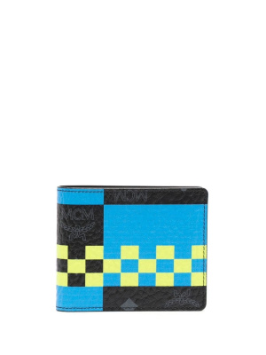 

Checkerboard monogram bi-fold wallet, MCM Checkerboard monogram bi-fold wallet
