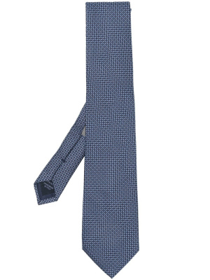 

Geometric-embroodery silk tie, Corneliani Geometric-embroodery silk tie