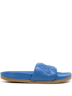 

Logo-quilted leather slides, AMBUSH Logo-quilted leather slides