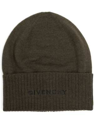 

Embroidered-logo wool beanie, Givenchy Embroidered-logo wool beanie