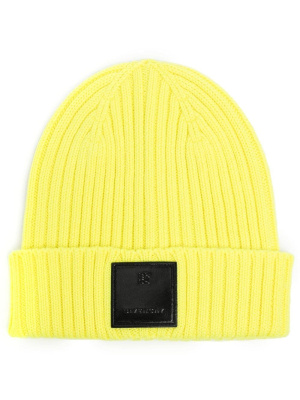 

Logo-patch wool beanie, Givenchy Logo-patch wool beanie