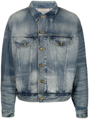 

Stonewashed trucker denim jacket, FEAR OF GOD ESSENTIALS Stonewashed trucker denim jacket