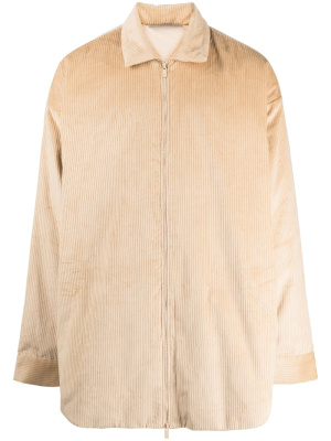 

Corduroy zip-up shirt jacket, FEAR OF GOD ESSENTIALS Corduroy zip-up shirt jacket