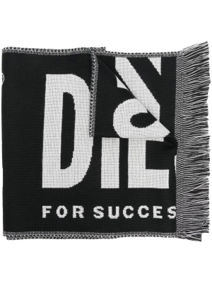 

Intarsia-knit logo scarf, Diesel Intarsia-knit logo scarf