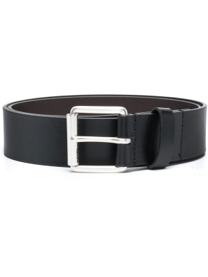 

Square buckle logo embossed leather belt, Diesel Square buckle logo embossed leather belt