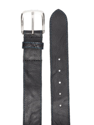 

Contrast-stitch leather buckle belt, Diesel Contrast-stitch leather buckle belt