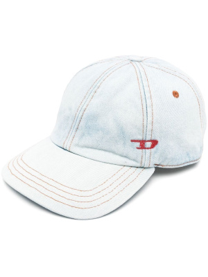 

Logo-embroidered light wash cap, Diesel Logo-embroidered light wash cap