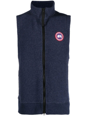 

Logo patch knitted gilet, Canada Goose Logo patch knitted gilet