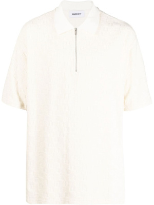 

Monogram-textured polo shirt, AMBUSH Monogram-textured polo shirt