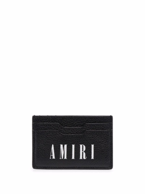 

Logo-print leather cardholder, AMIRI Logo-print leather cardholder