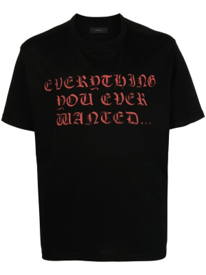 

Everything slogan-print T-shirt, AMIRI Everything slogan-print T-shirt