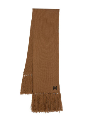 

Logo-embroidered cashmere scarf, AMIRI Logo-embroidered cashmere scarf