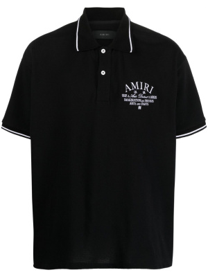 

Logo-embroidered cotton polo shirt, AMIRI Logo-embroidered cotton polo shirt