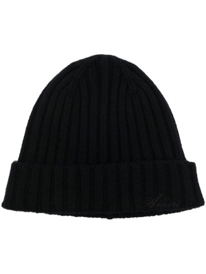 

Script ribbed cashmere beanie, AMIRI Script ribbed cashmere beanie