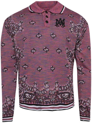

Space Dye bandana polo shirt, AMIRI Space Dye bandana polo shirt