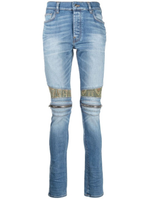 

Paisley-patch skinny jeans, AMIRI Paisley-patch skinny jeans