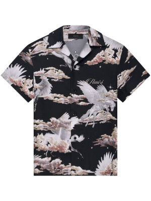 

Pegasus-print bowling shirt, AMIRI Pegasus-print bowling shirt