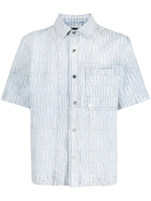 

Jacquard-logo denim shirt, AMIRI Jacquard-logo denim shirt