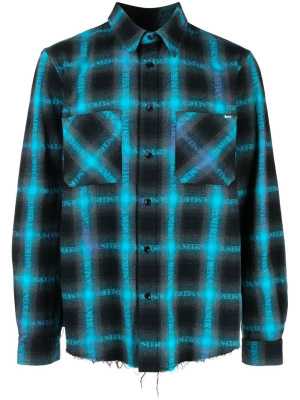 

Plaid logo-print shirt, AMIRI Plaid logo-print shirt