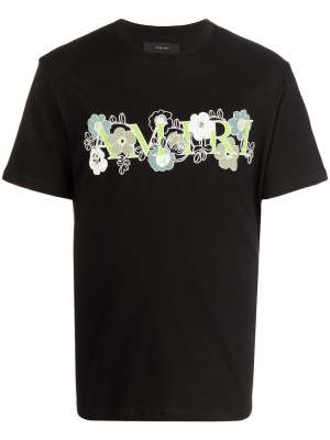 

Floral logo print T-shirt, AMIRI Floral logo print T-shirt