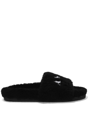 

Logo-print fleece slippers, AMIRI Logo-print fleece slippers