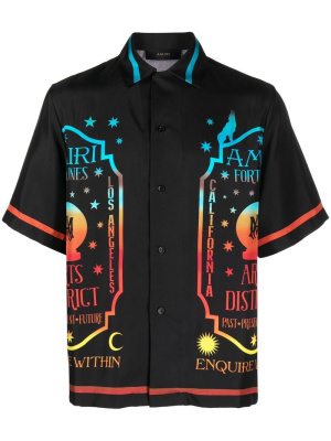 

Graphic-print silk shirt, AMIRI Graphic-print silk shirt