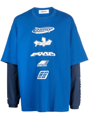 

Logo-print layered T-shirt, AMBUSH Logo-print layered T-shirt