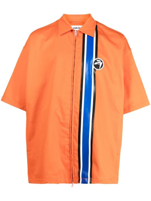 

Striped zipped short-sleeve shirt, AMBUSH Striped zipped short-sleeve shirt