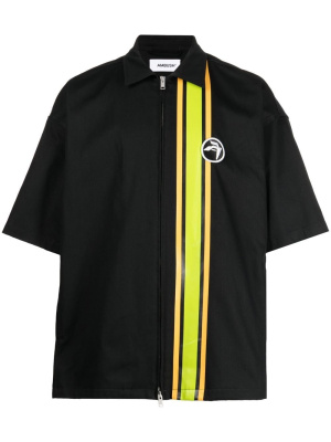 

Striped short-sleeve zipped shirt, AMBUSH Striped short-sleeve zipped shirt