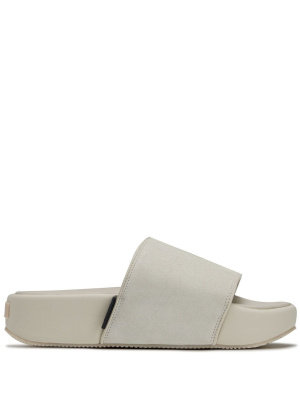 

Leather flatform slides, Y-3 Leather flatform slides