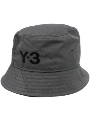 

Logo-print panelled bucket hat, Y-3 Logo-print panelled bucket hat