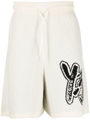 

Intarsia-knit logo bermuda, Y-3 Intarsia-knit logo bermuda