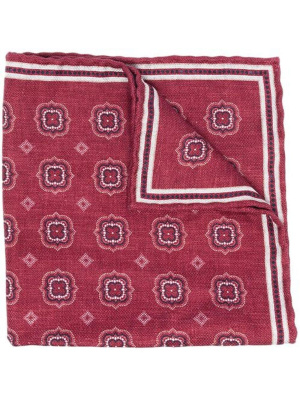 

Geometric-print pocket-square, Brunello Cucinelli Geometric-print pocket-square