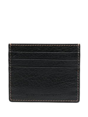 

Logo-debossed leather cardholder, Brunello Cucinelli Logo-debossed leather cardholder